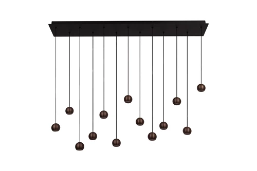 Lucide MONTANA - Pendant light - LED Dim. - CCT - 13x5,7W 2700K/4000K - Coffee | Premium - turned off